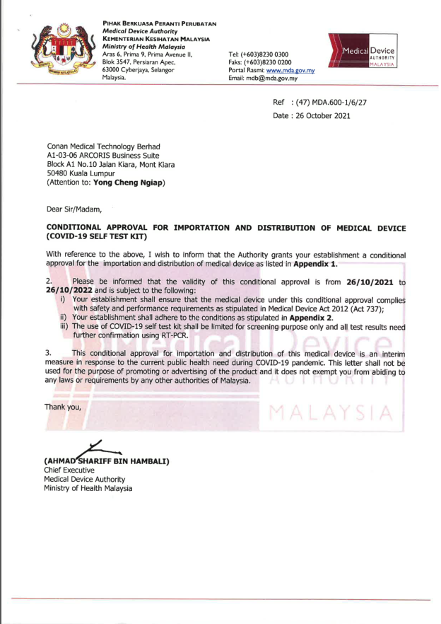 malaysia certificate for covid 19